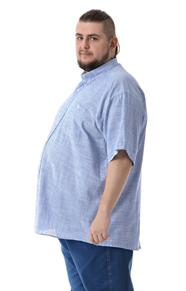 Рубашка Castelli льняная в полоску большого размера