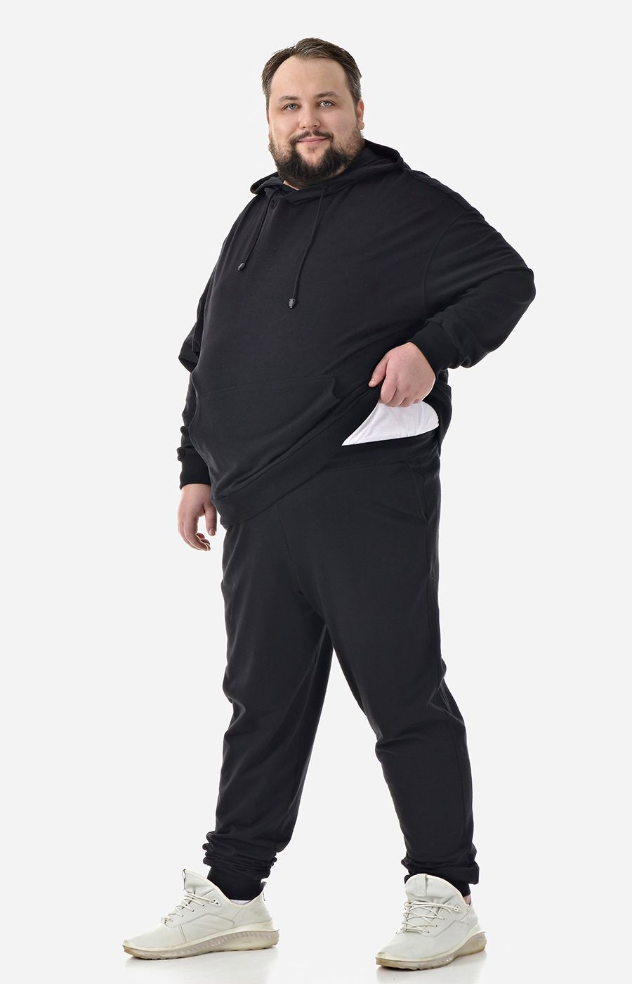 Спортивный костюм чёрный большого размера