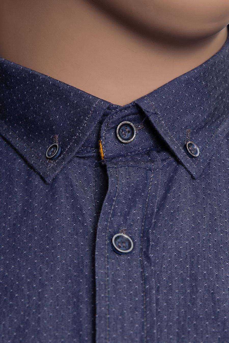Рубашка Gastelli синяя с отливом белые крапинки большого размера
