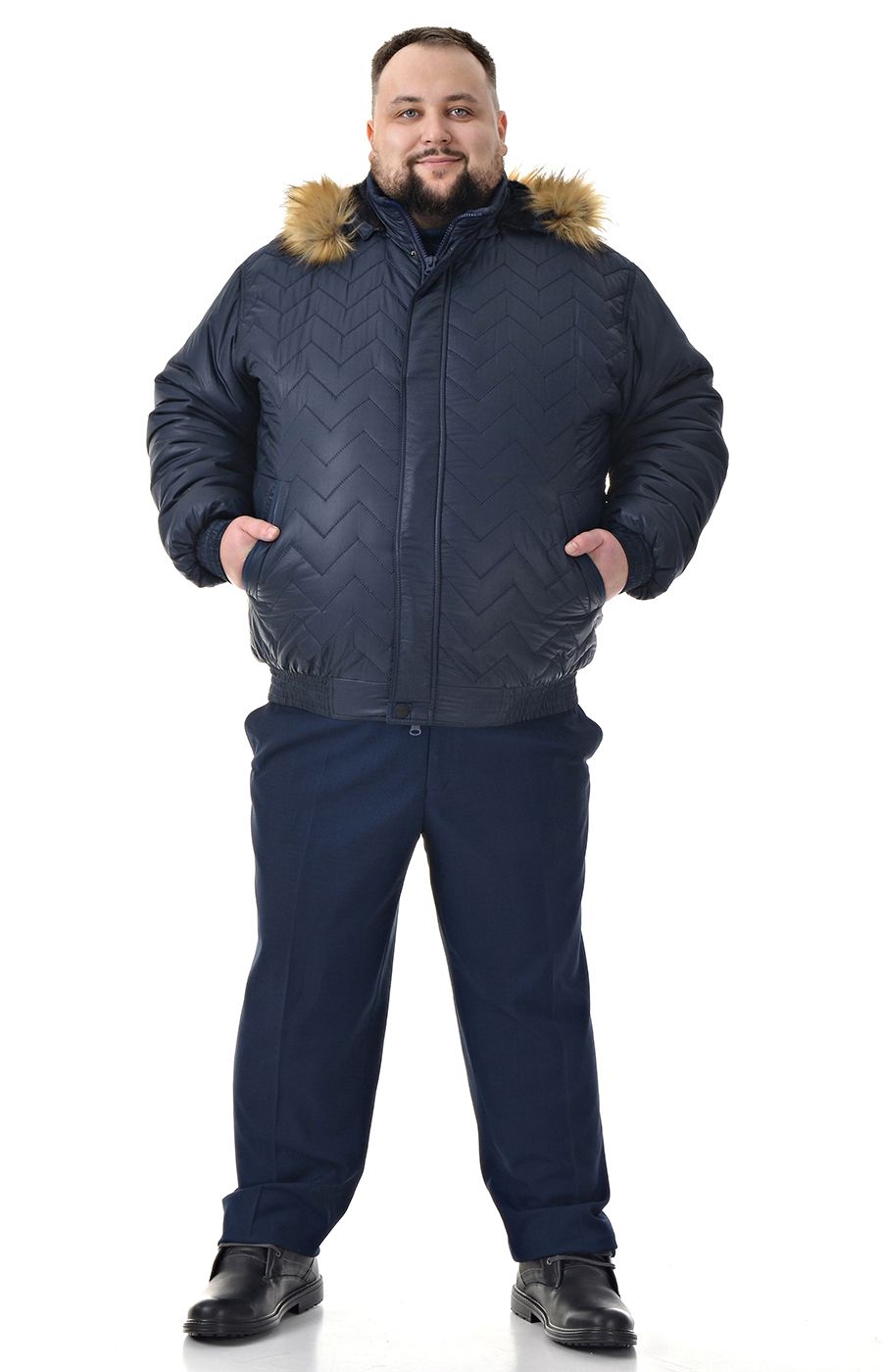 Куртка Шатл синяя большого размера