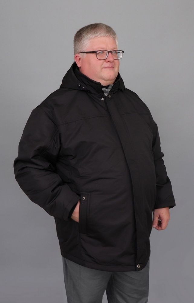 Куртка Мегаполис черная большого размера