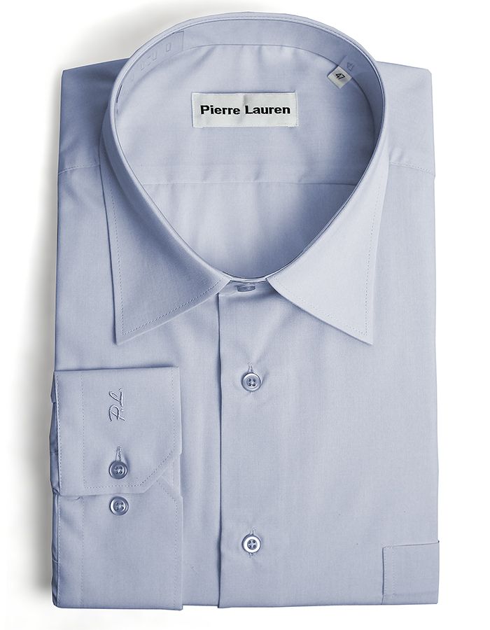 Рубашка Пьер Лаурен голубая большого размера