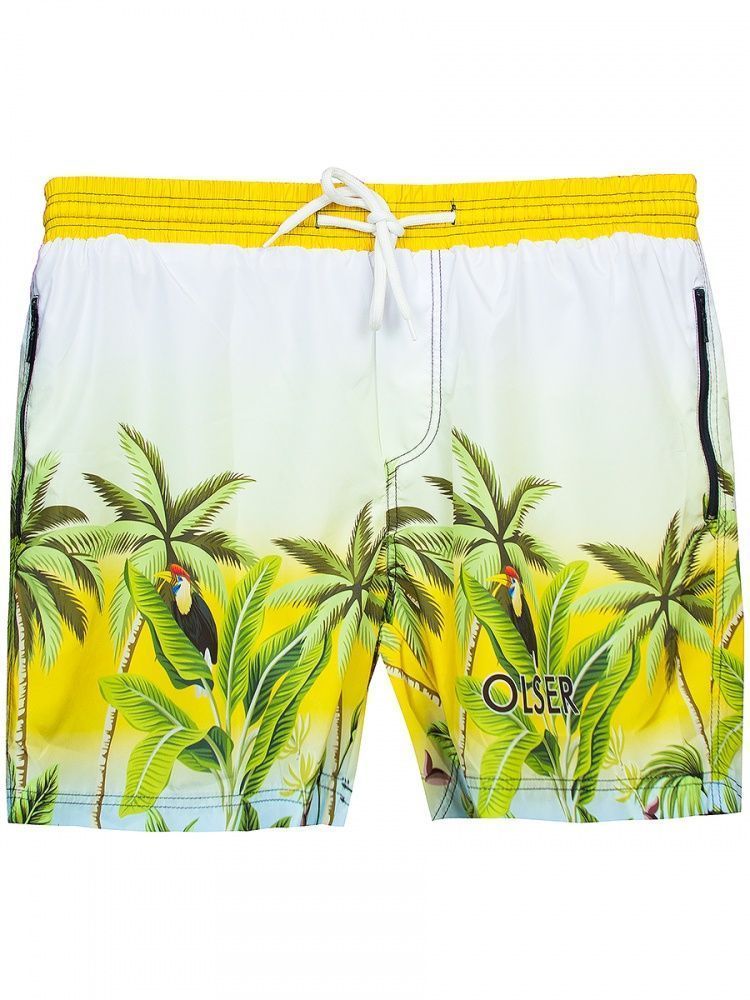 Купальные шорты OLZER с яркими пальмами большого размера