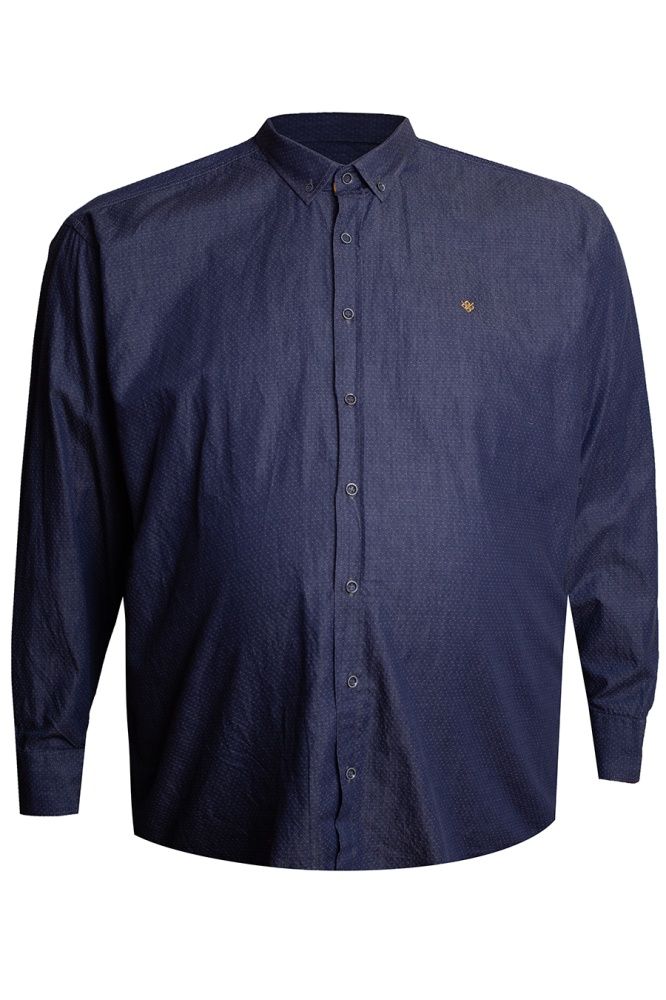 Рубашка Gastelli синяя с отливом белые крапинки большого размера