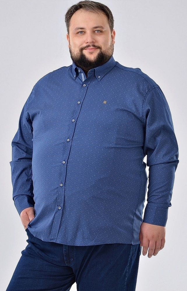 Рубашка темно синяя большого размера