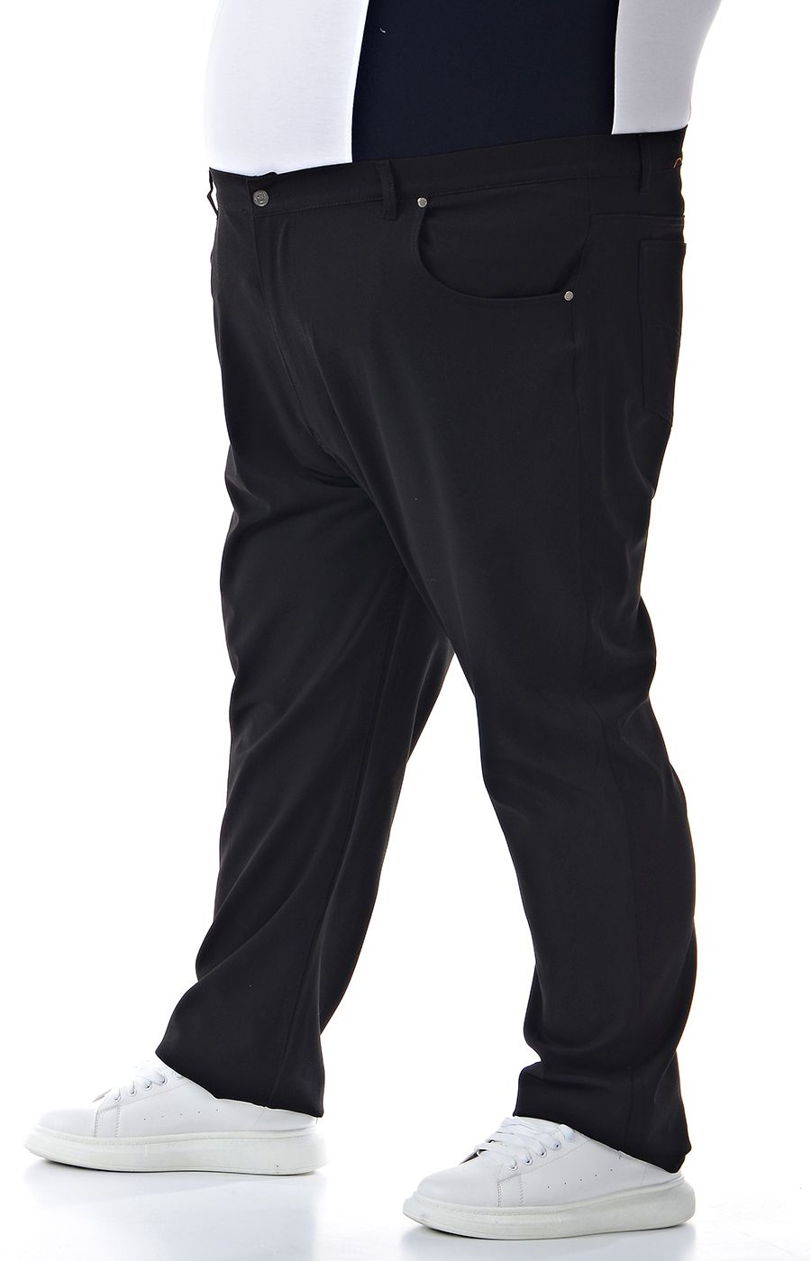 Черные брюки би-стреч большого размера