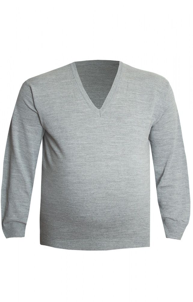 Серый свитер большого размера