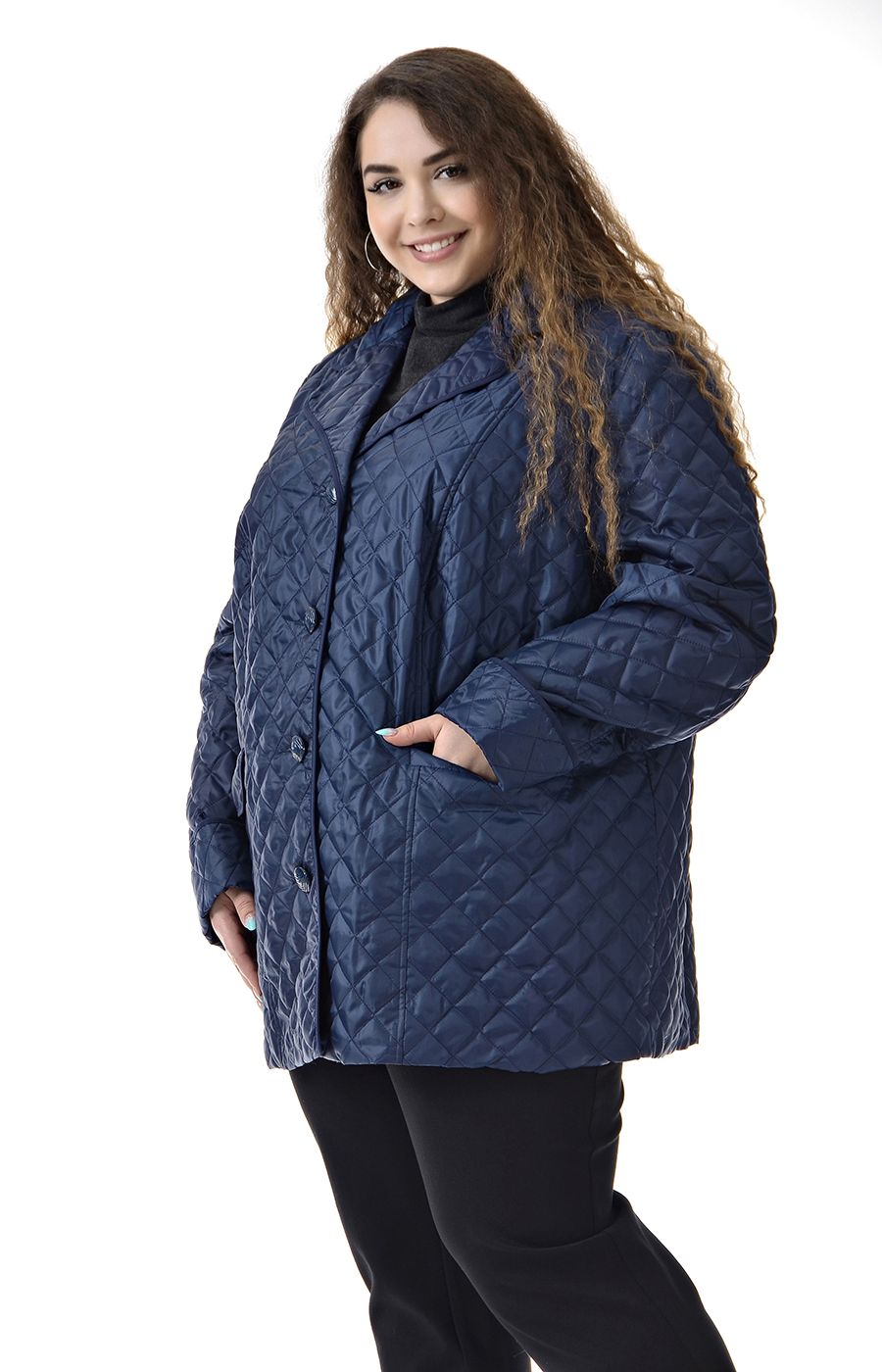 Куртка Эллада синяя большого размера