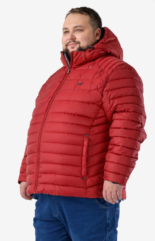 Куртка со съемным капюшоном цвет хаки большого размера