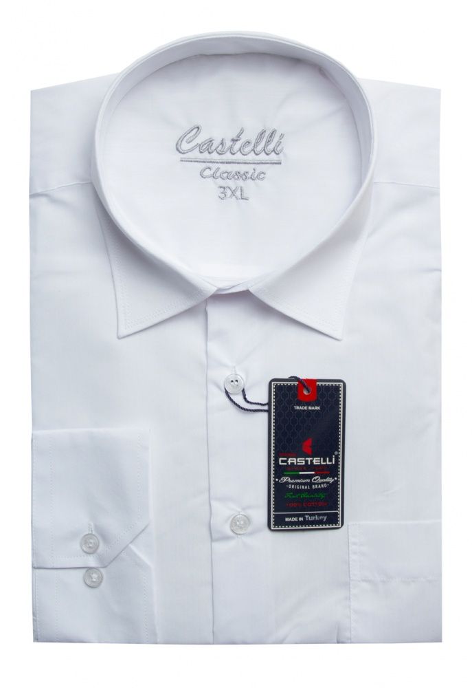 Белая CASTELLI рубашка большого размера