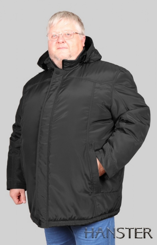 Куртка Дипломат черная большого размера