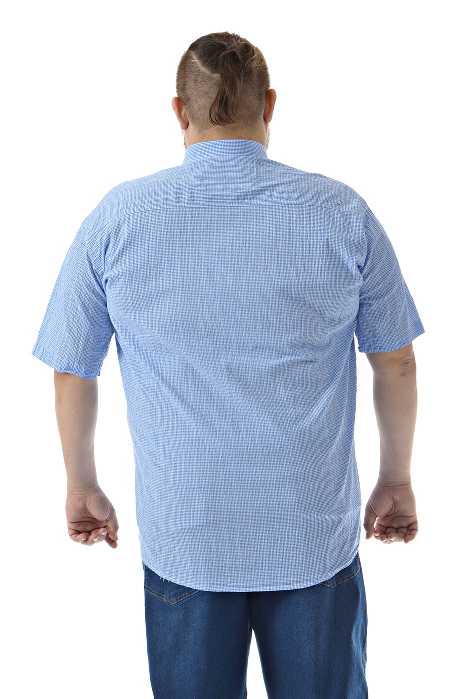 Рубашка синяя в клетку Castelli  большого размера