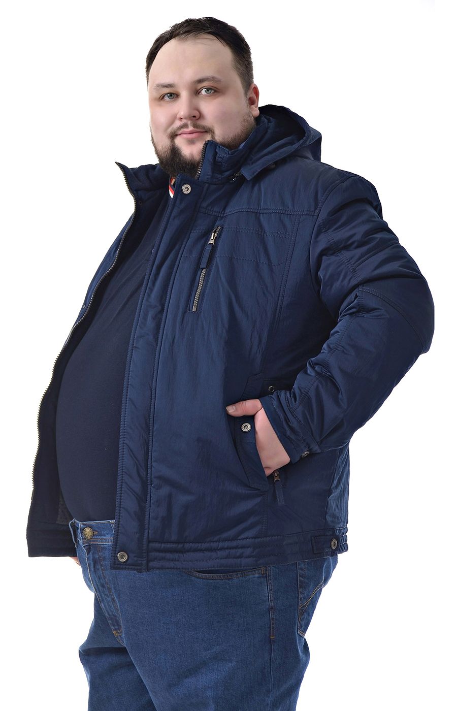 Куртка Премьер синяя большого размера