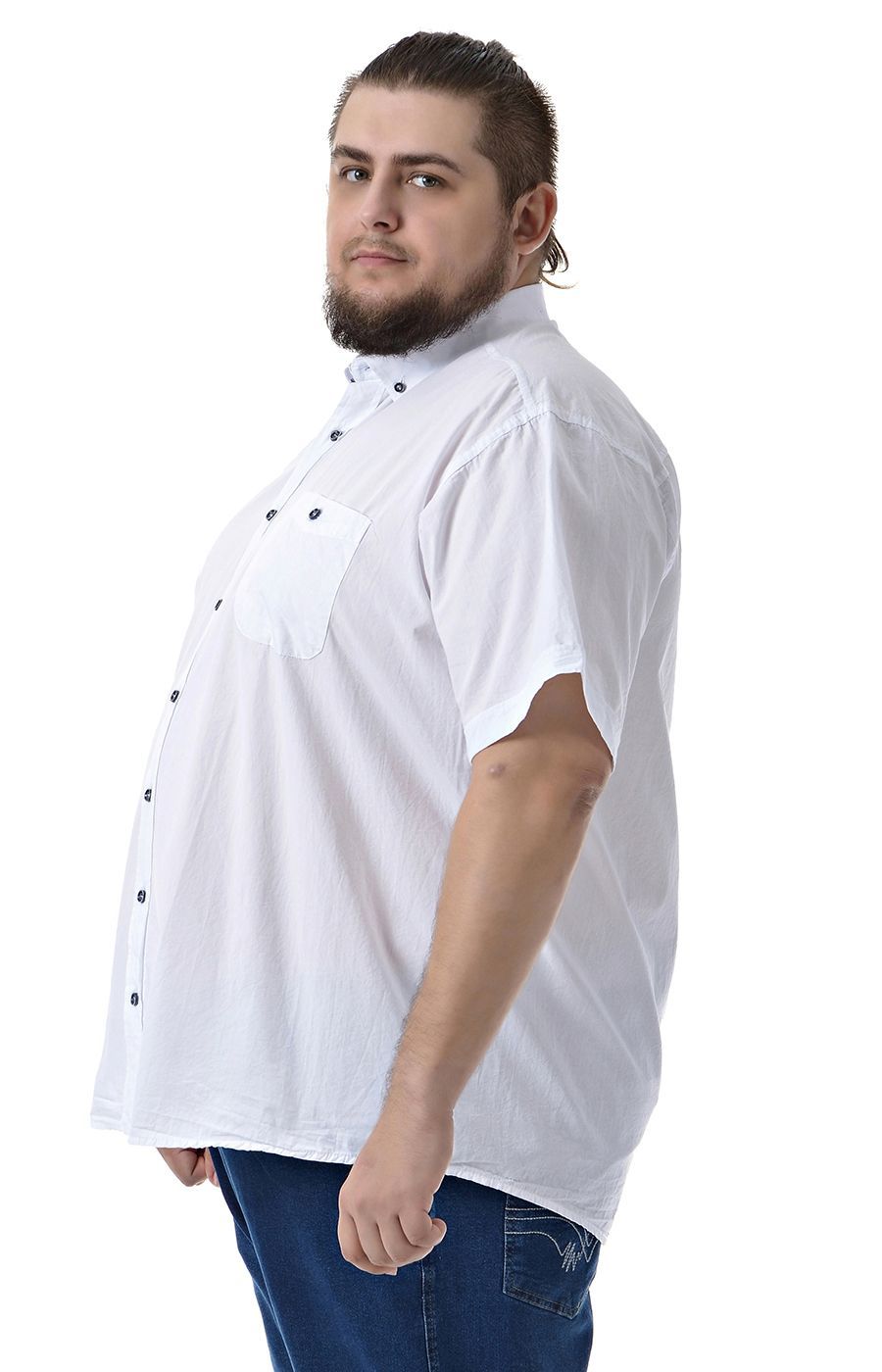 Рубашка белая  большого размера
