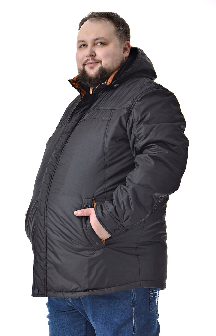 Куртка Либерти черная большого размера