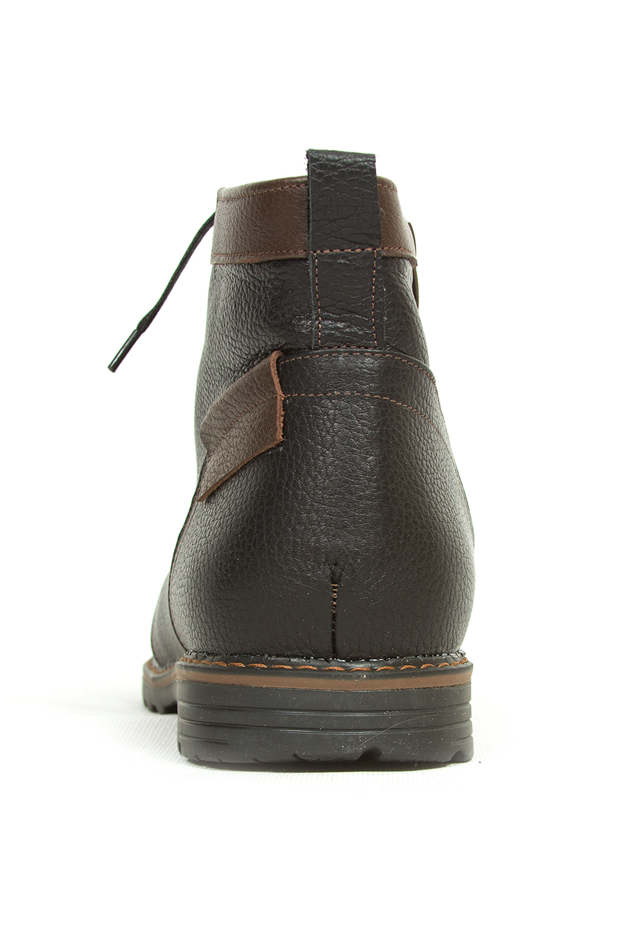 Ботинки с коричневой строчкой большого размера