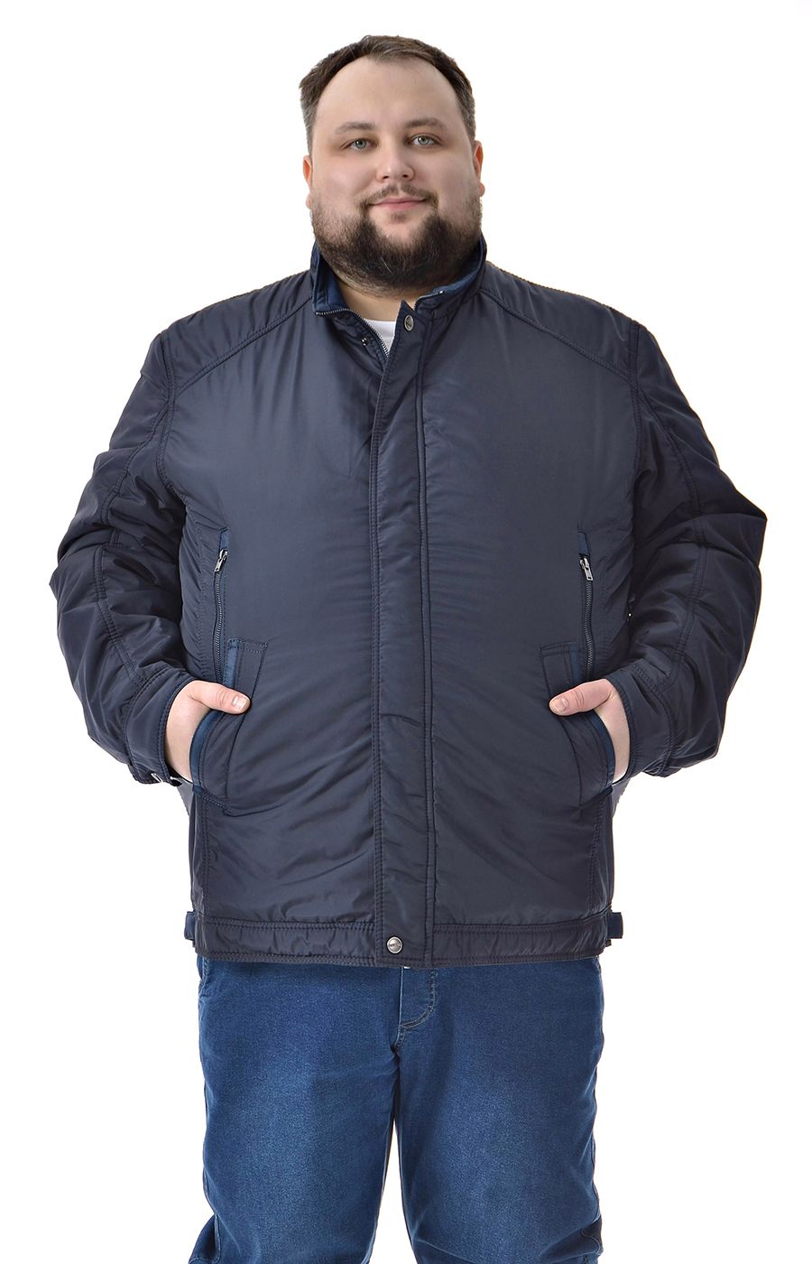 Куртка Порто синяя большого размера