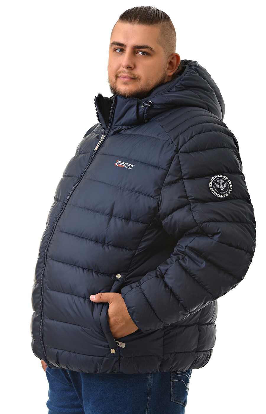 Куртка с капюшоном еврозима синтепух большого размера