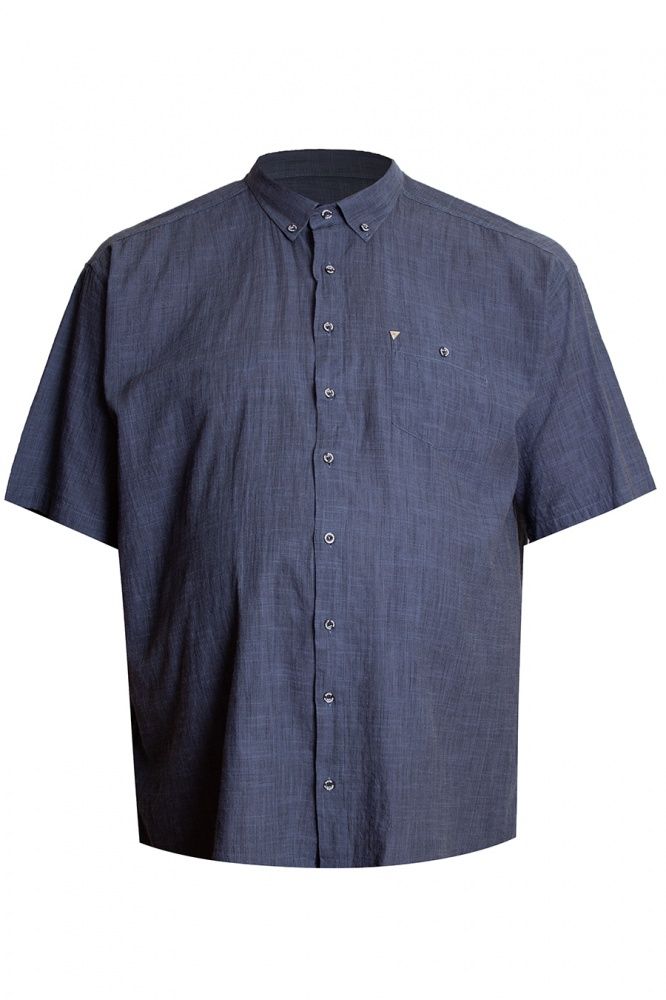 Рубашка Birindelli синий лён большого размера