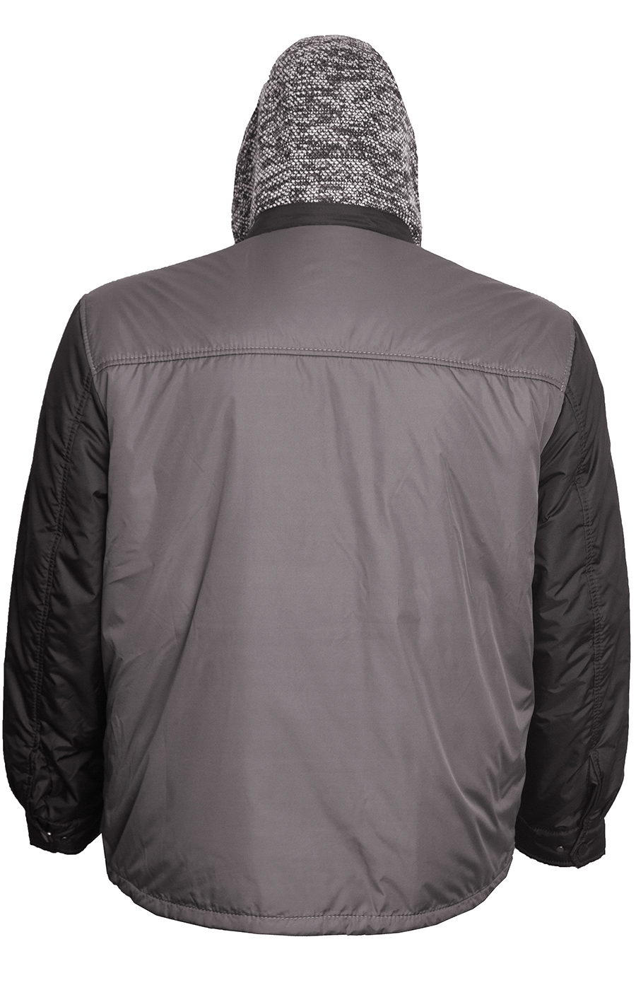 Куртка Фортуна серый/черный большого размера