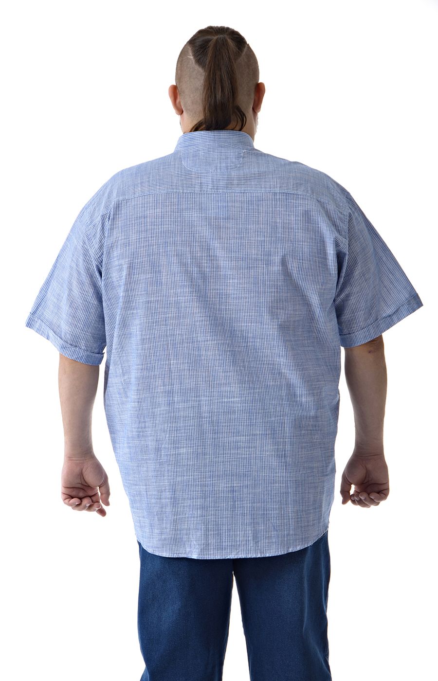 Рубашка Castelli льняная в полоску большого размера