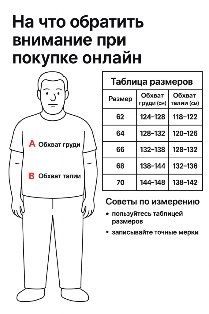 Таблица размеров