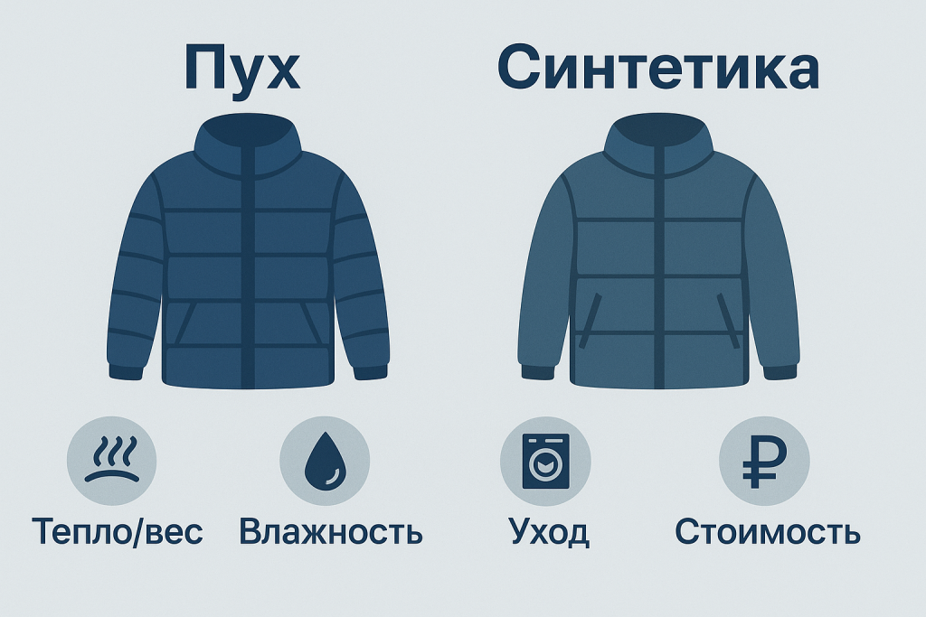 Зимняя куртка большого размера на модели