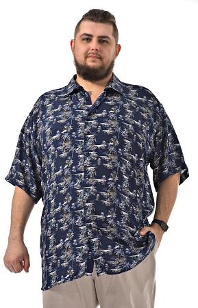 Гавайка мужская синяя