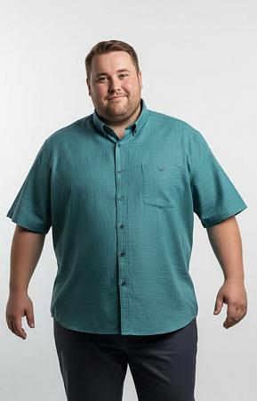 Рубашка зелёная льняная 