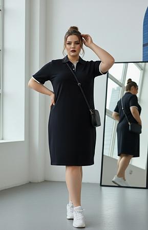 Платье поло черное