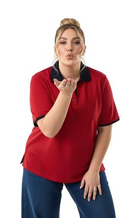 Футболка поло бордовая