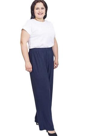 Тонкие синие брюки