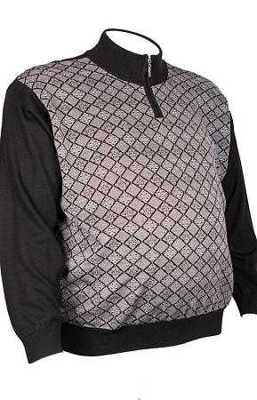 Черный свитер на молнии