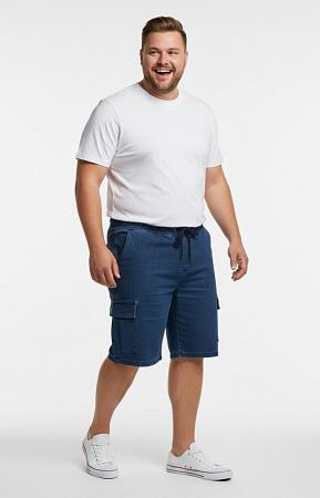 Джинсовые синие бриджи