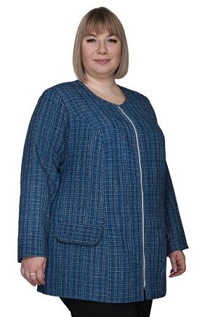 Жакет на молнии синий
