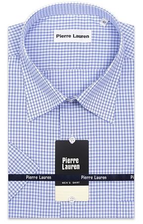 Рубашка в клеточку Pierre Lauren голубая