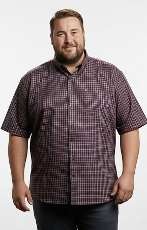 Рубашка в бордовую клетку