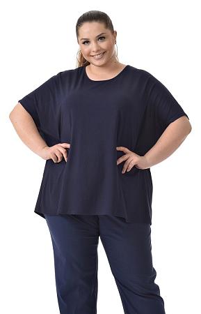 Футболка синяя из вискозы