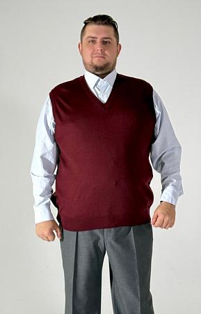 Жилет бордовый
