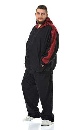 Комбинированный спортивный костюм бордо