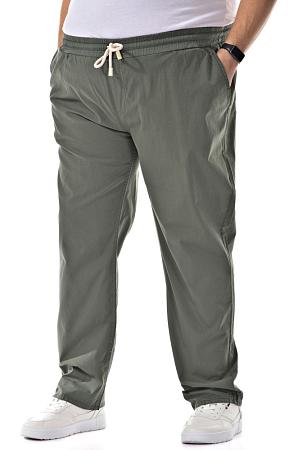 Льняные брюки хаки