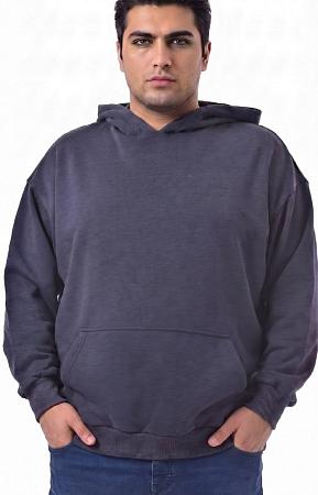 Худи синий меланж