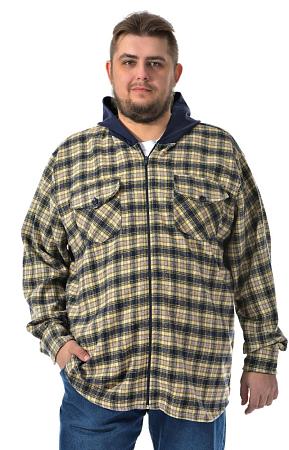 Рубашка ветровка сине желтая в клетку