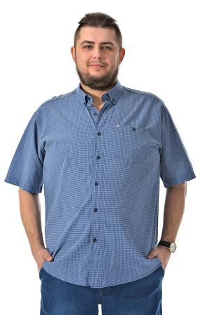 Рубашка синяя в клетку 