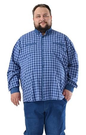 Рубашка Birindelli синяя с накладными карманами