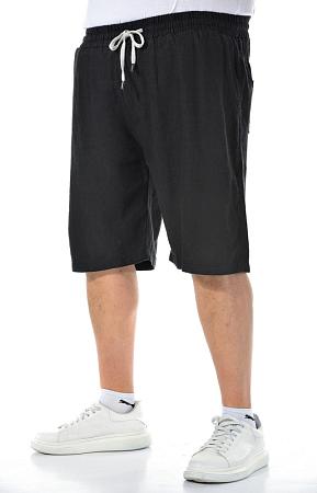 Черные бриджи из льна