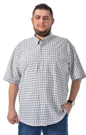 Рубашка с бежево серой клеткой 