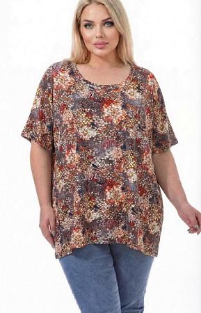 Футболка бежевая с цветами