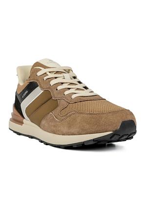 Кроссовки текстильные коричневые