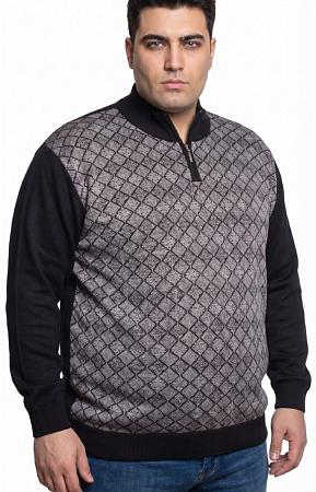 Черный свитер на молнии